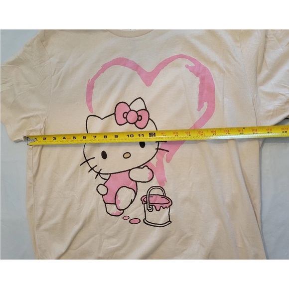 Hello Kitty By Sanrio T-Shirt Mens Size XL Pink Heart Valentine’s Adult Unisex - Picture 7 of 10